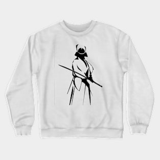 Japanese samurai minimalist art with katana Crewneck Sweatshirt